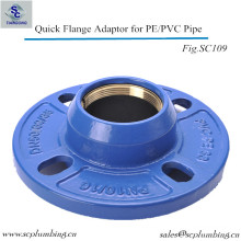 Braçadeira de flange rápida para tubo de PVC / PE